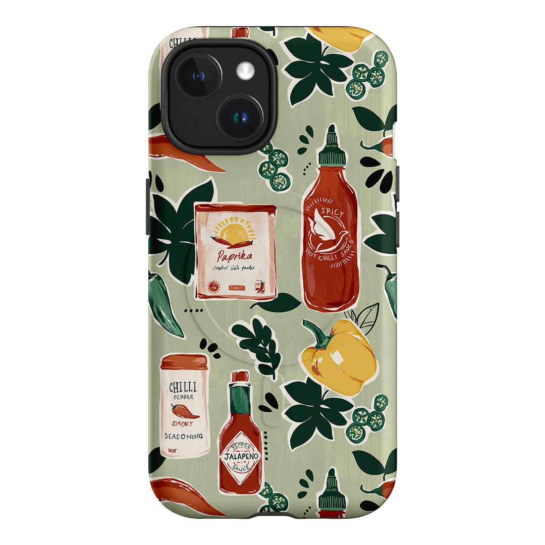 Chilli Pepper Printed Phone Cases iPhone 15 / Armoured MagSafe by Charlie Taylor - The Dairy
