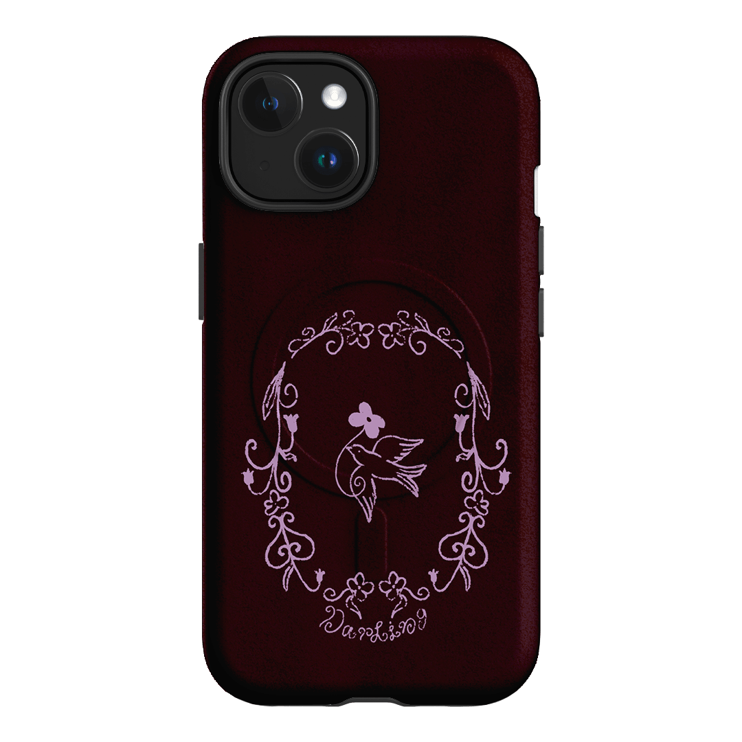 Darling Burgundy Printed Phone Cases by The Dairy - The Dairy