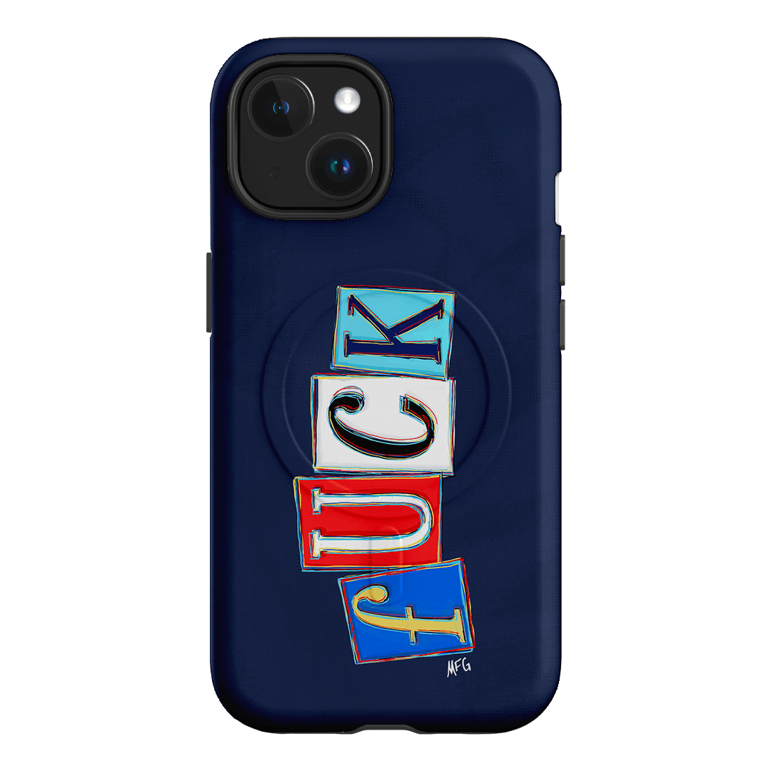 Lil Fcks Blue Printed Phone Cases iPhone 15 / Armoured MagSafe by Margarbs Art - The Dairy