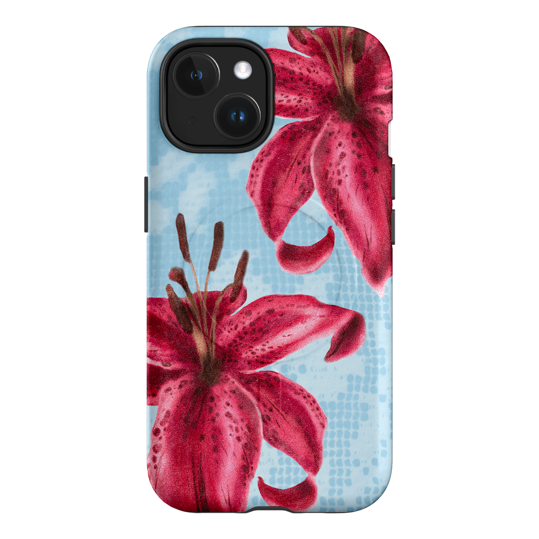 Lillies Printed Phone Cases iPhone 15 / Armoured MagSafe by Sally Hungerford - The Dairy