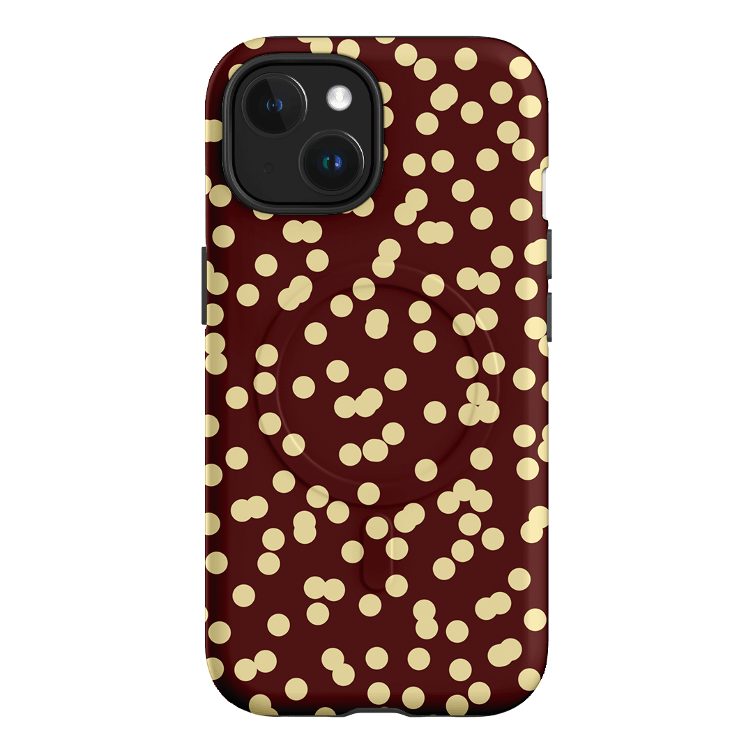 Mini Confetti Burgundy Butter Printed Phone Cases iPhone 15 / Armoured MagSafe by Veronica Tucker - The Dairy