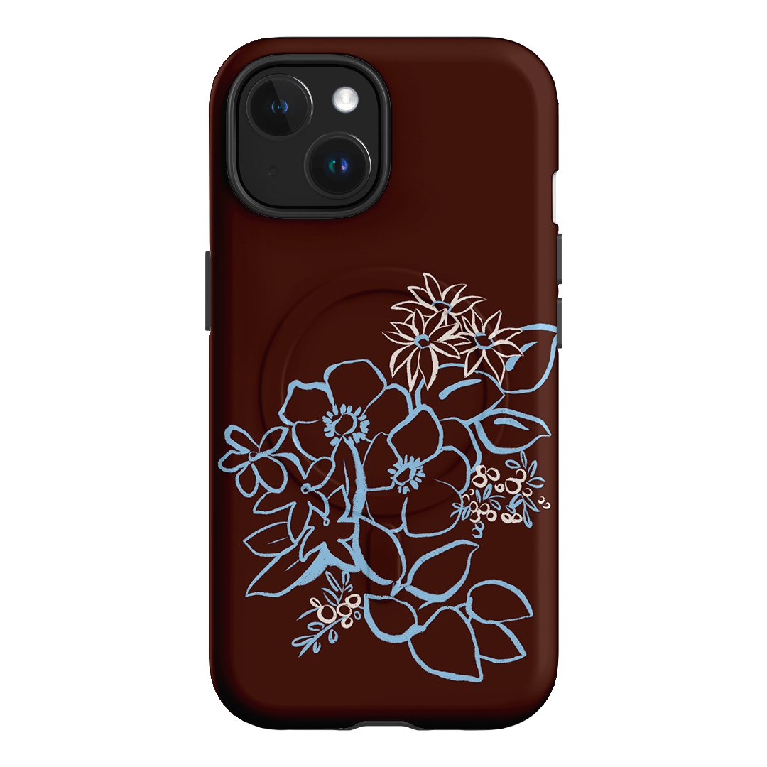 Mocha Posy Printed Phone Cases iPhone 15 / Armoured MagSafe by Typoflora - The Dairy