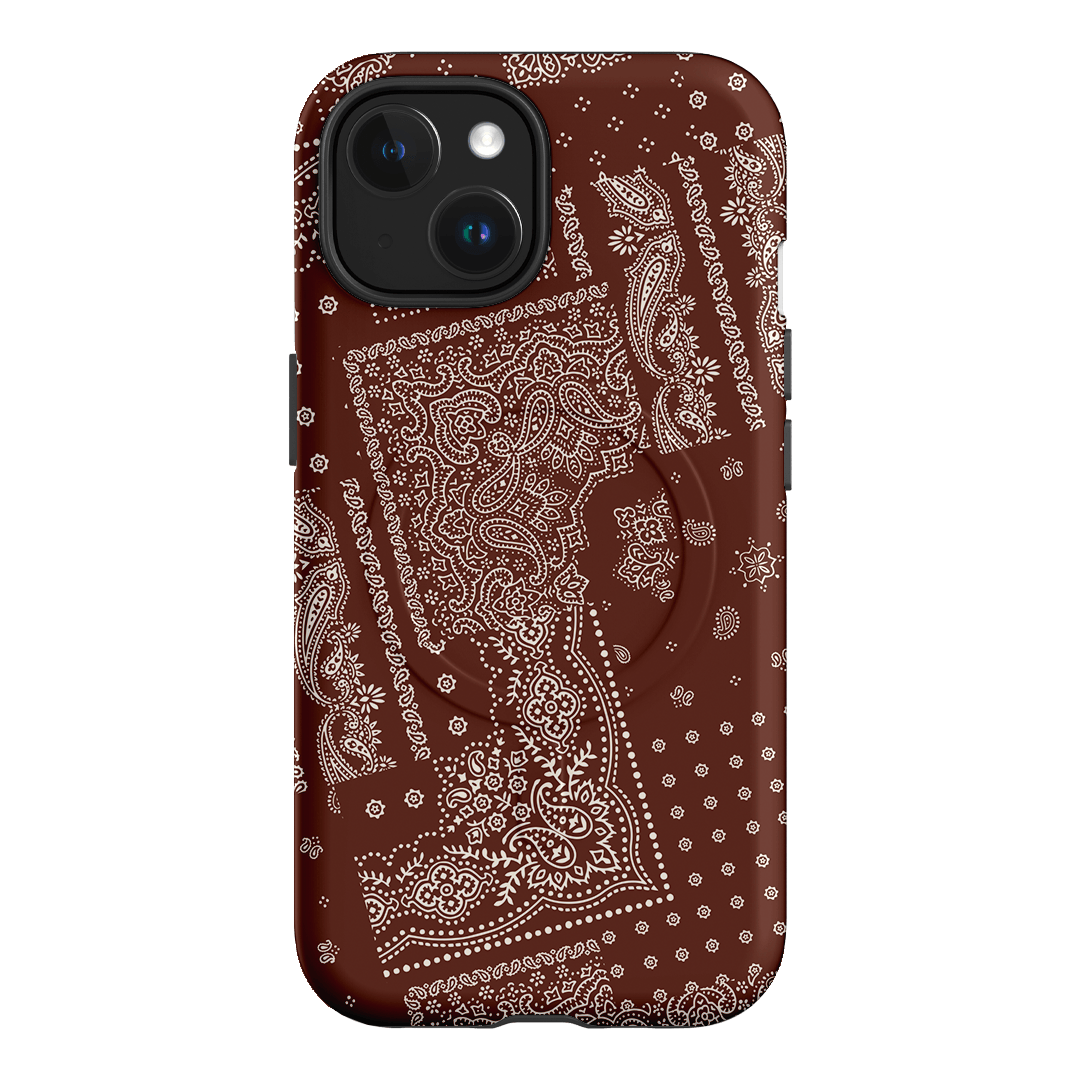 Paisley Cinnamon Printed Phone Cases iPhone 15 / Armoured MagSafe by The Dairy - The Dairy
