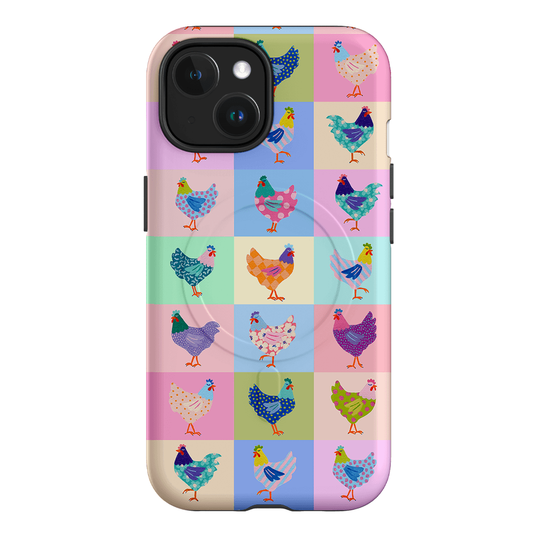 Pastel Chickens Printed Phone Cases iPhone 15 / Armoured MagSafe by Kayla Henley - The Dairy