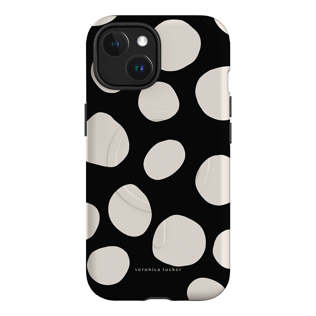 Pebbles Noir Printed Phone Cases iPhone 15 / Armoured MagSafe by Veronica Tucker - The Dairy