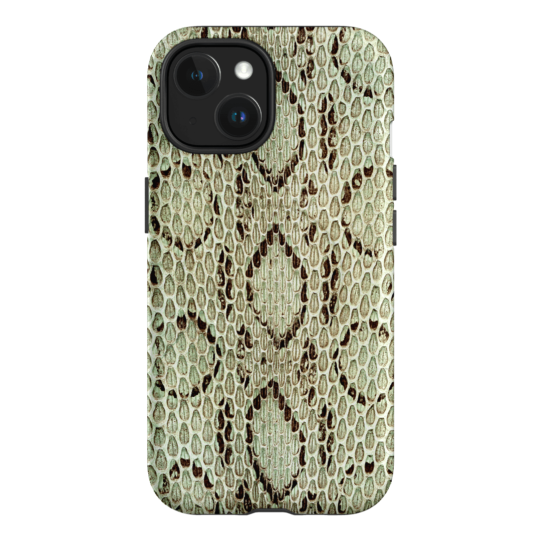 Pistachio Python Printed Phone Cases iPhone 15 / Armoured MagSafe by The Dairy - The Dairy