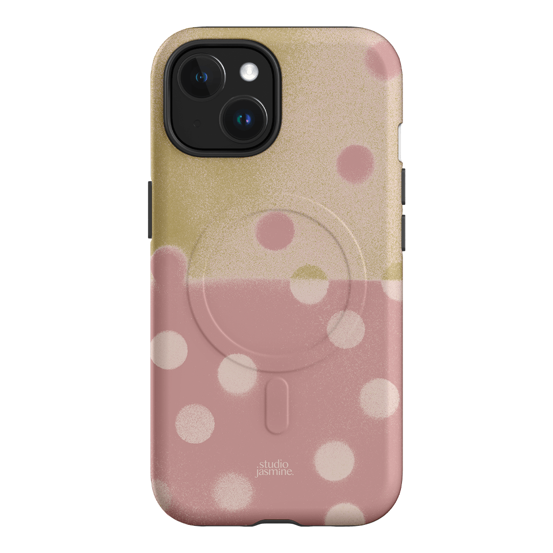 Strawberry Polka Dot Printed Phone Cases iPhone 15 / Armoured MagSafe by Jasmine Dowling - The Dairy