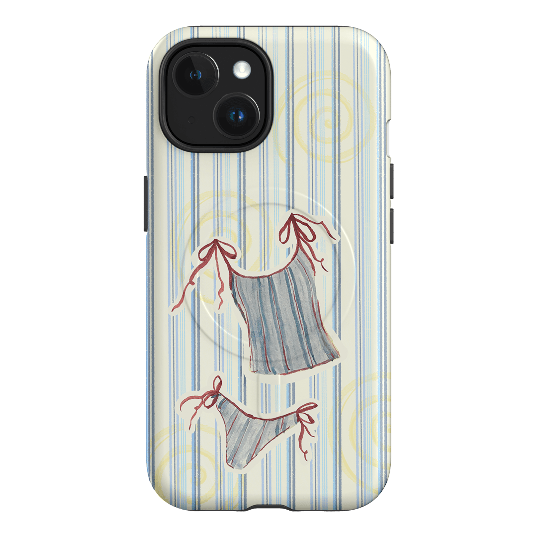 Stripe Tankini Printed Phone Cases iPhone 15 / Armoured MagSafe by Kayla Carr - The Dairy