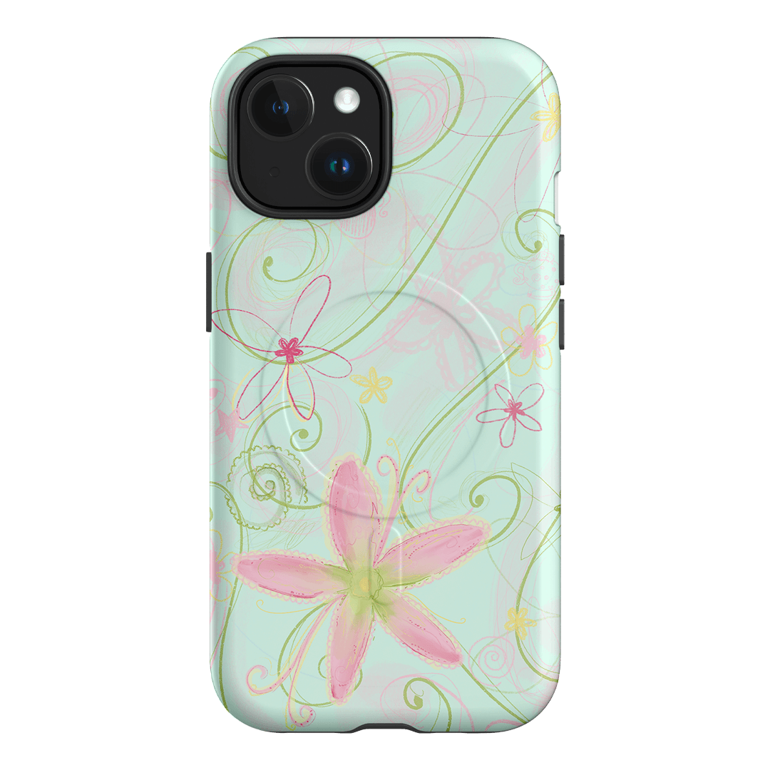 Swirl Blue Printed Phone Cases iPhone 15 / Armoured MagSafe by Kayla Carr - The Dairy