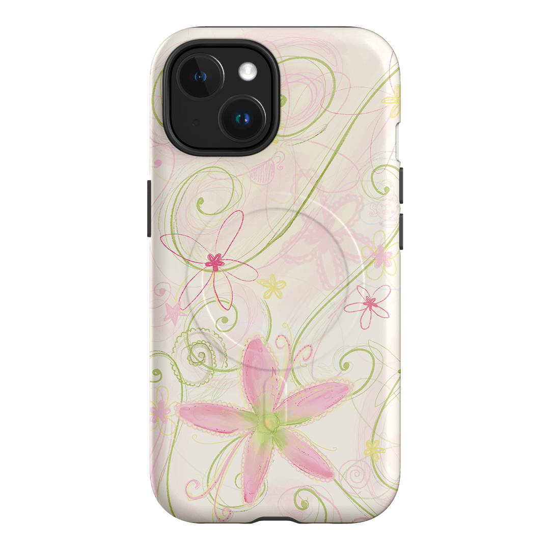 Swirl Pink Printed Phone Cases iPhone 15 / Armoured MagSafe by Kayla Carr - The Dairy