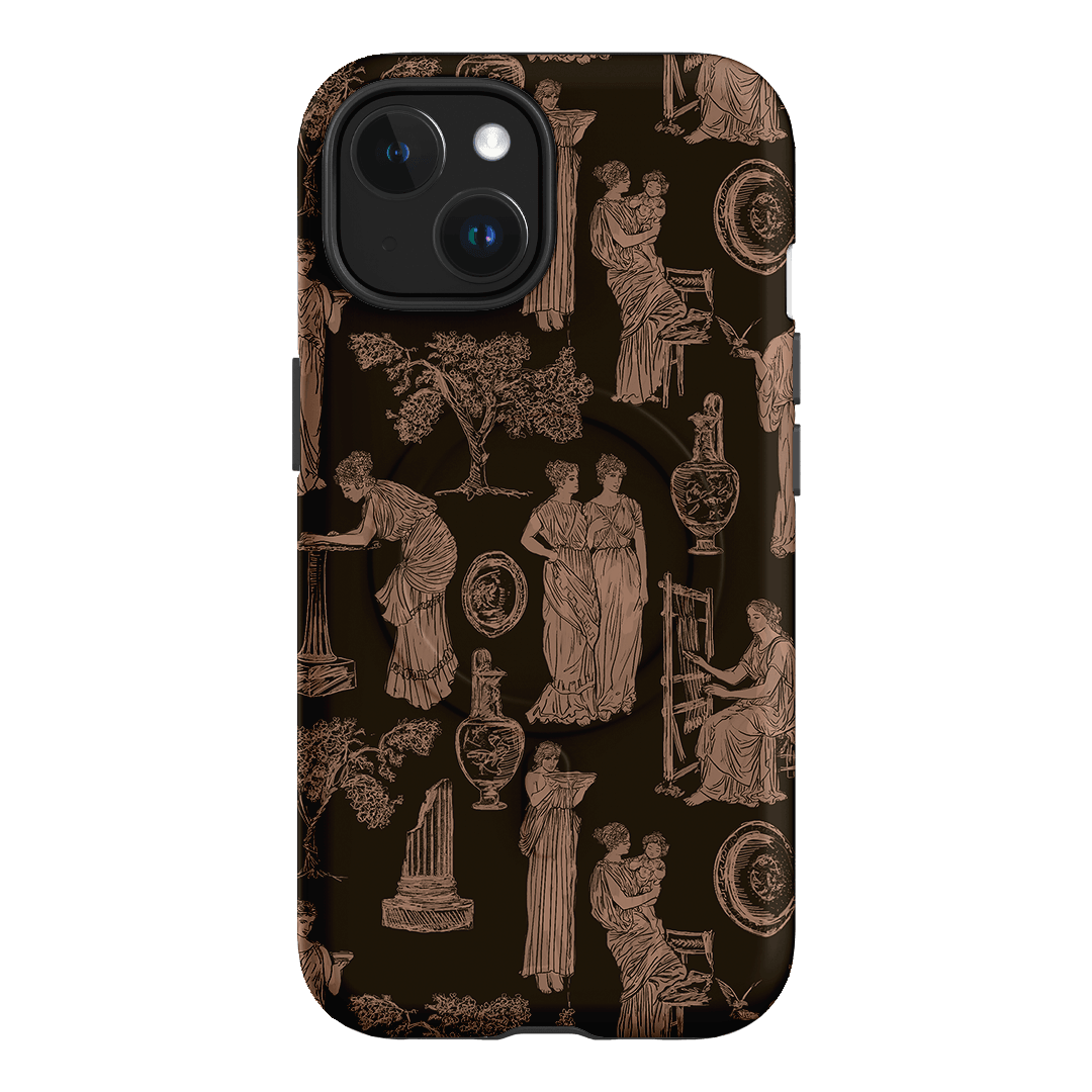 Symposium Burnt Umber Printed Phone Cases iPhone 15 / Armoured MagSafe by Veronica Tucker - The Dairy