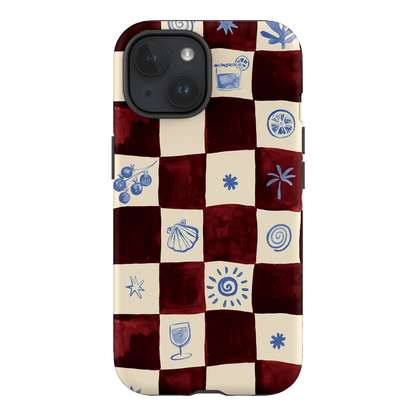 Afternoon Mezze Maroon Printed Phone Cases iPhone 15 / Armoured by Charlie Taylor - The Dairy