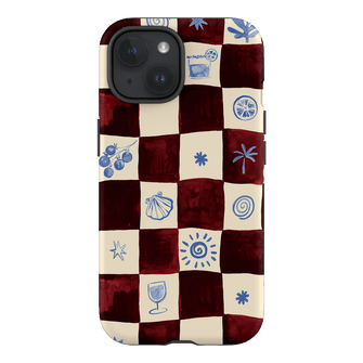 Afternoon Mezze Maroon Printed Phone Cases iPhone 15 / Armoured by Charlie Taylor - The Dairy