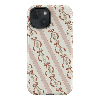 Bow Stripe Printed Phone Cases iPhone 15 / Armoured by Veronica Tucker - The Dairy