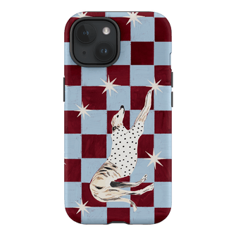 Check Greyhound Blue Printed Phone Cases iPhone 15 / Armoured by Lisa Hu - The Dairy