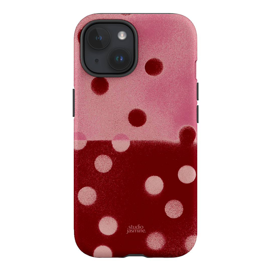 Cherry Polka Dot Printed Phone Cases iPhone 15 / Armoured by Jasmine Dowling - The Dairy