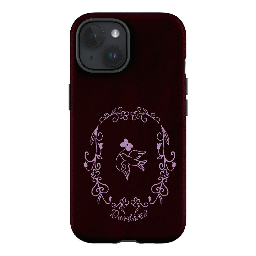 Darling Burgundy Printed Phone Cases by The Dairy - The Dairy