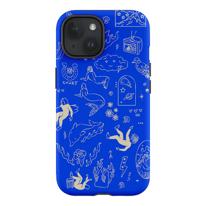 Easty Flash Blue Printed Phone Cases iPhone 15 / Armoured by Easty Beasty - The Dairy