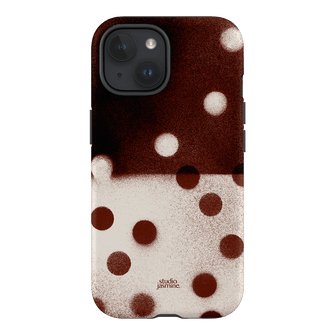Espresso Polka Dot Printed Phone Cases iPhone 15 / Armoured by Jasmine Dowling - The Dairy