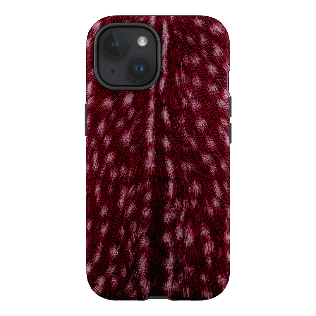 Fawn Burgundy Printed Phone Cases iPhone 15 / Armoured by The Dairy - The Dairy