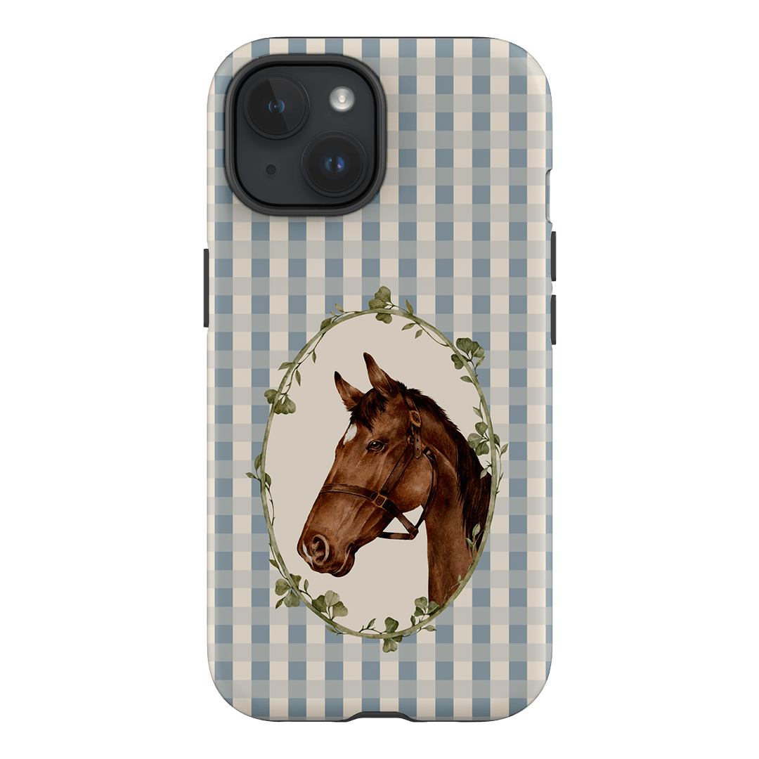 Gingham Horse Printed Phone Cases iPhone 15 / Armoured by Kasiags Art - The Dairy