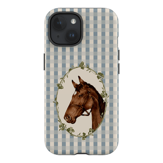 Gingham Horse Printed Phone Cases iPhone 15 / Armoured by Kasiags Art - The Dairy