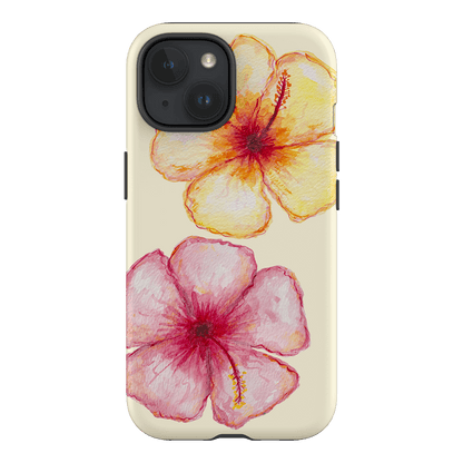 Hibiscus Flower Yellow Printed Phone Cases iPhone 15 / Armoured by BG. Studio - The Dairy