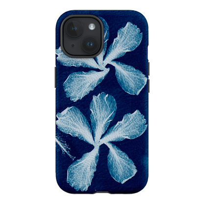Hibiscus Cyanotype Printed Phone Cases iPhone 15 / Armoured by Sally Hungerford - The Dairy