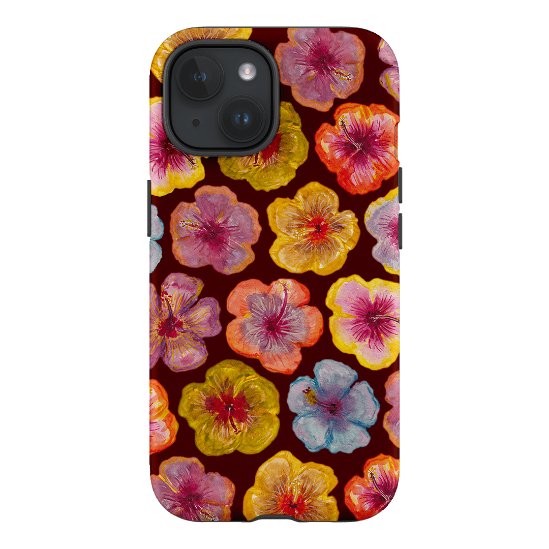 Hibiscus Holiday Rouge Printed Phone Cases iPhone 15 / Armoured by BG. Studio - The Dairy
