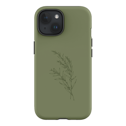 Khaki Wattle Printed Phone Cases by Typoflora - The Dairy