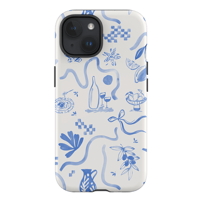 Mediterranean Wave Printed Phone Cases iPhone 15 / Armoured by Charlie Taylor - The Dairy