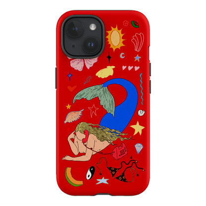 Mermaid Salad Scarlet Printed Phone Cases iPhone 15 / Armoured by Easty Beasty - The Dairy