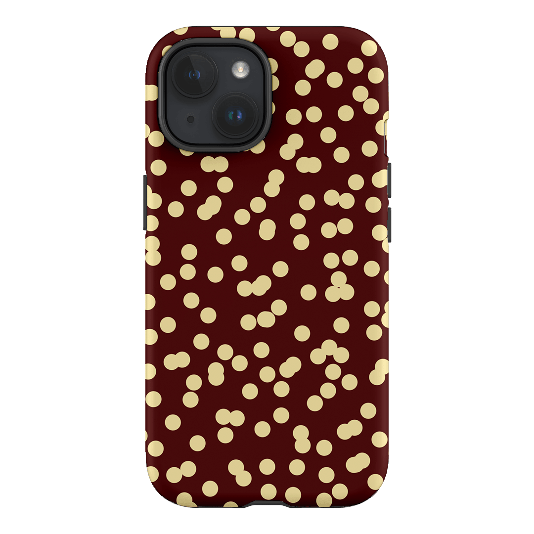 Mini Confetti Burgundy Butter Printed Phone Cases iPhone 15 / Armoured by Veronica Tucker - The Dairy