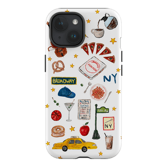 NYC White Printed Phone Cases iPhone 15 / Armoured by BG. Studio - The Dairy