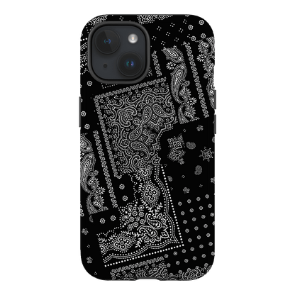 Paisley Noir Printed Phone Cases iPhone 15 / Armoured by The Dairy - The Dairy