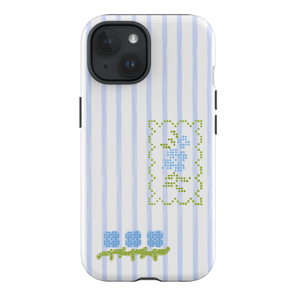 Patchwork Blue Printed Phone Cases iPhone 15 / Armoured by Kayla Carr - The Dairy