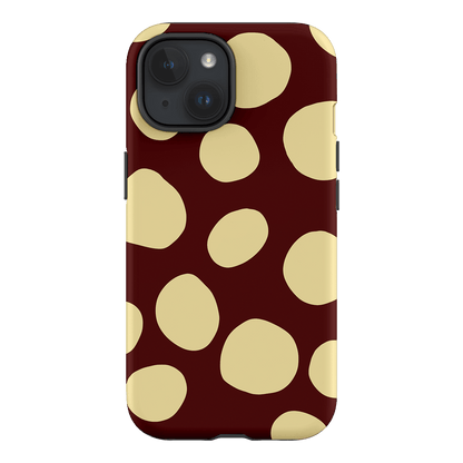 Pebbles Burgundy Butter Printed Phone Cases iPhone 15 / Armoured by Veronica Tucker - The Dairy