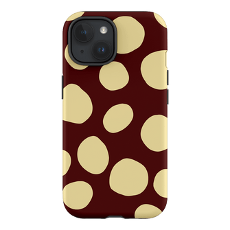Pebbles Burgundy Butter Printed Phone Cases iPhone 15 / Armoured by Veronica Tucker - The Dairy