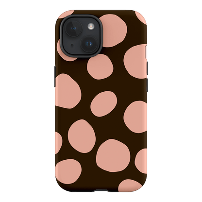 Pebbles Chocolate Pink Printed Phone Cases iPhone 15 / Armoured by Veronica Tucker - The Dairy