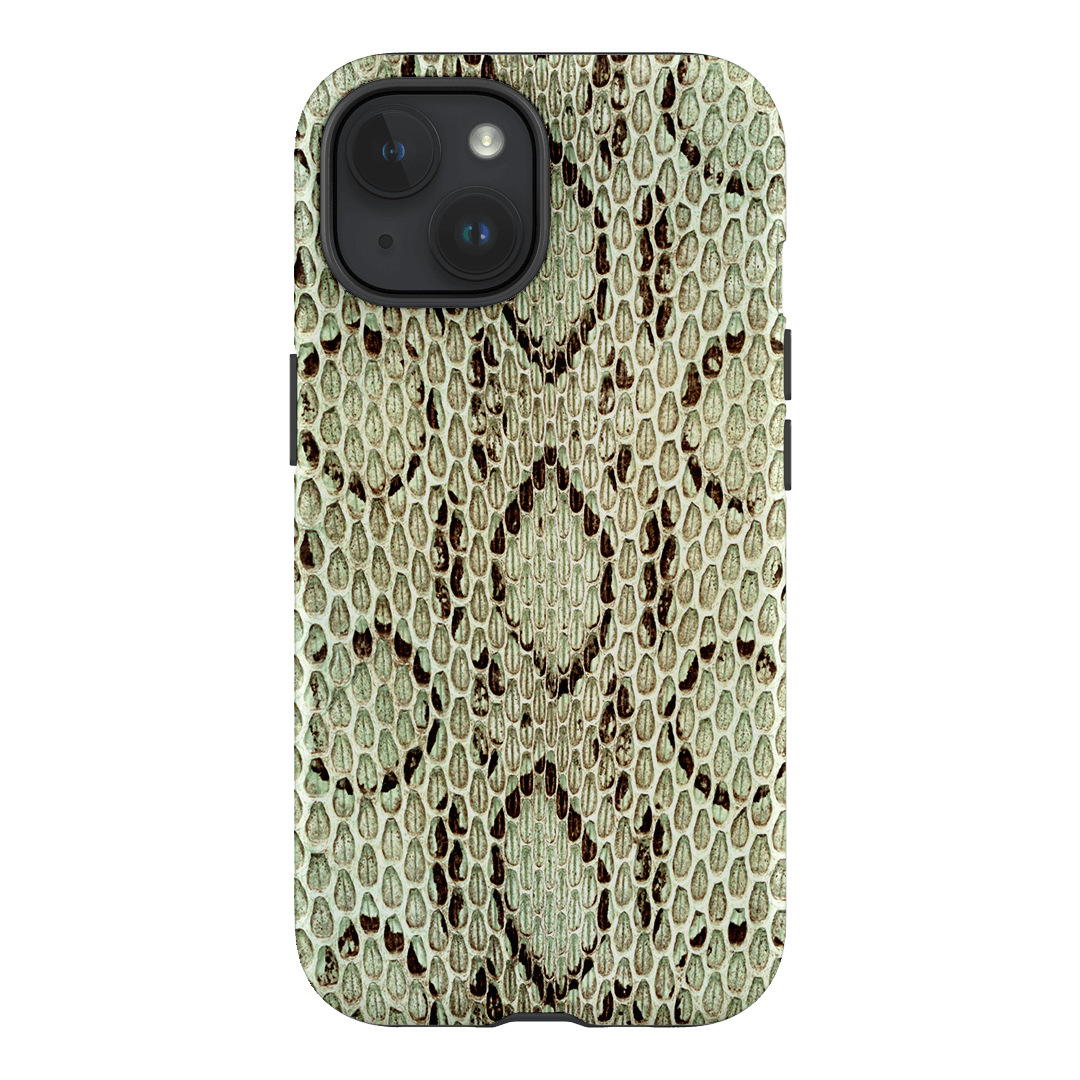 Pistachio Python Printed Phone Cases iPhone 15 / Armoured by The Dairy - The Dairy