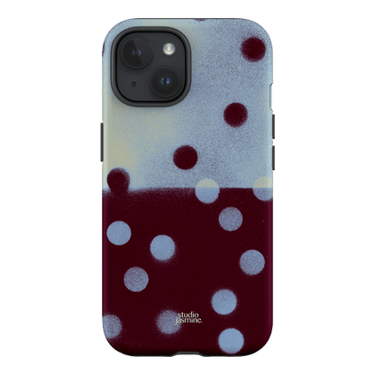 Plum Polka Dot Printed Phone Cases iPhone 15 / Armoured by Jasmine Dowling - The Dairy