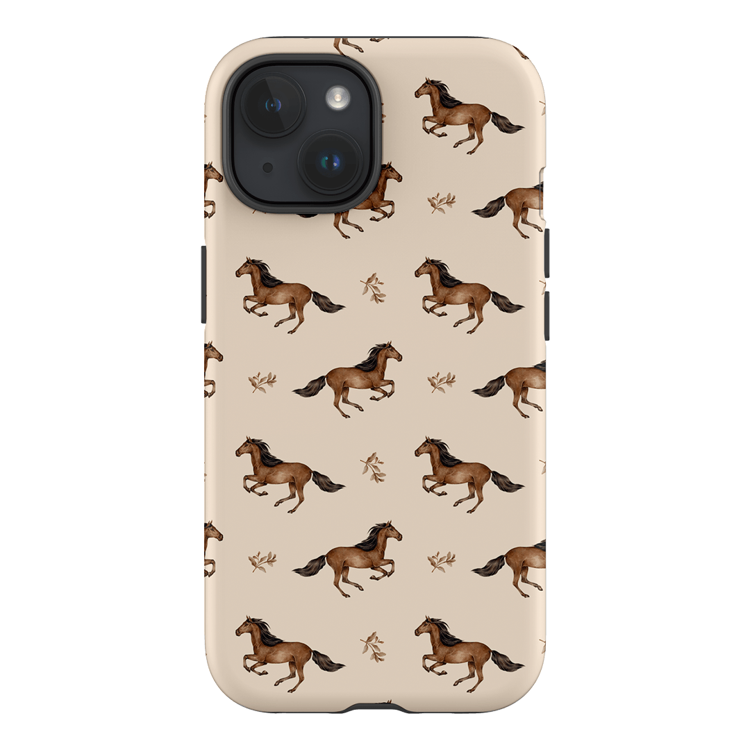 Running Horse Printed Phone Cases iPhone 15 / Armoured by Kasiags Art - The Dairy