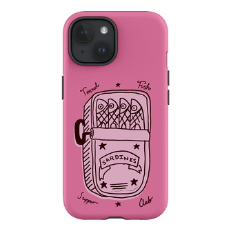 Sardine Social Pink Printed Phone Cases iPhone 15 / Armoured by The Dairy - The Dairy