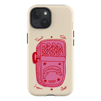 Sardine Social Red Printed Phone Cases iPhone 15 / Armoured by The Dairy - The Dairy