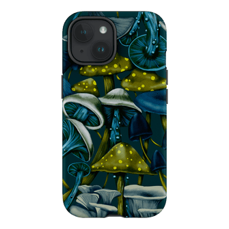 Shrooms Blue Printed Phone Cases iPhone 15 / Snap by Kelly Thompson - The Dairy