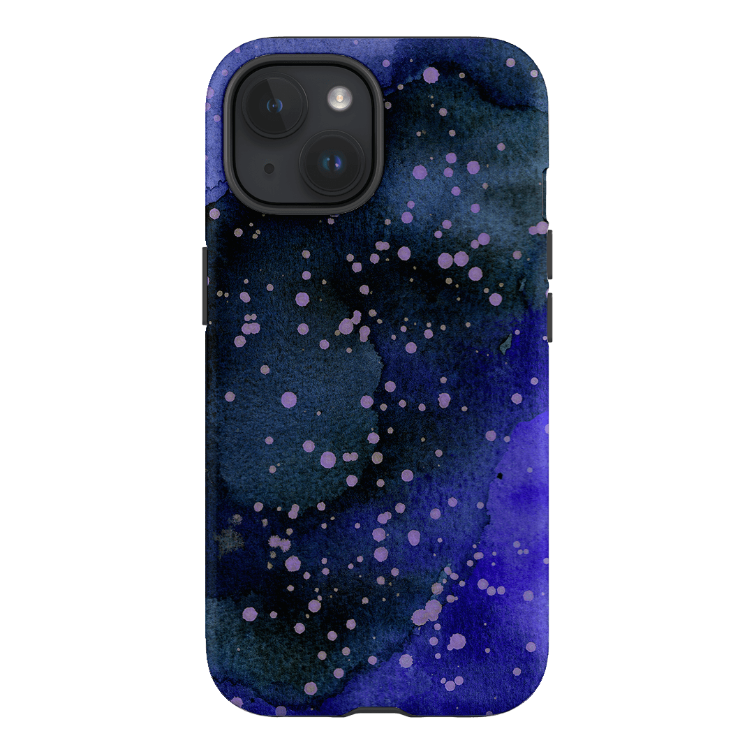 Spotty Navy Printed Phone Cases iPhone 15 / Armoured by The Dairy - The Dairy