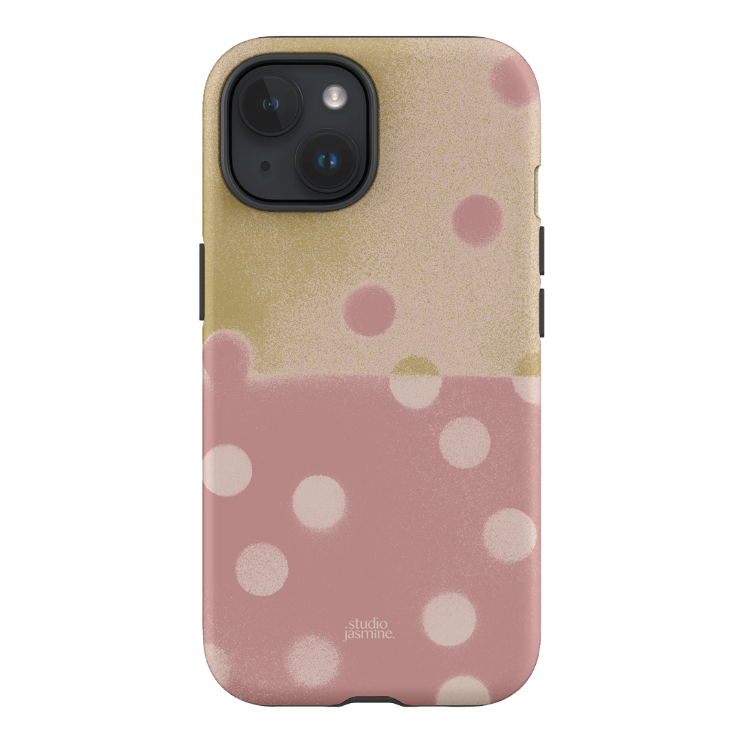 Strawberry Polka Dot Printed Phone Cases iPhone 15 / Armoured by Jasmine Dowling - The Dairy
