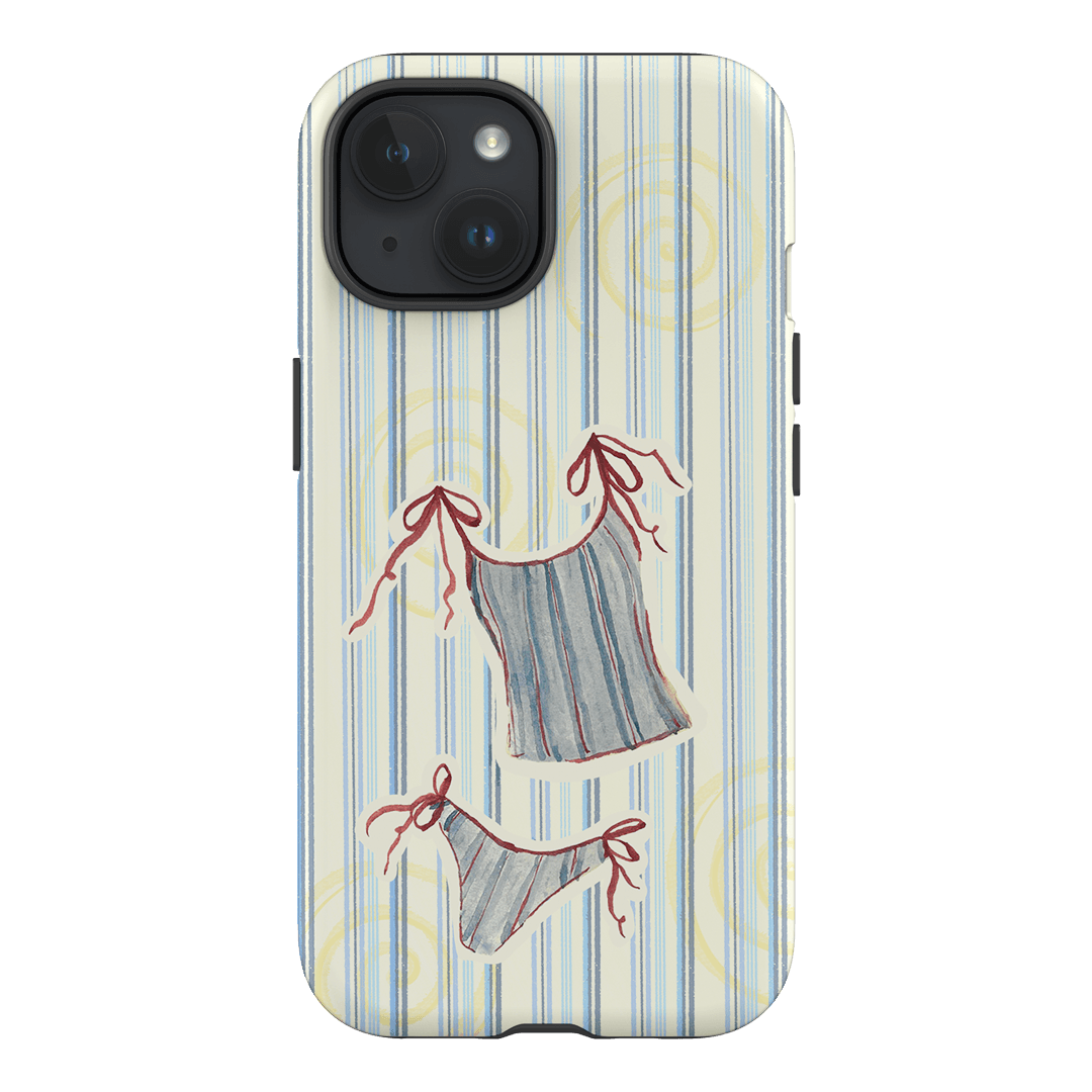 Stripe Tankini Printed Phone Cases iPhone 15 / Armoured by Kayla Carr - The Dairy