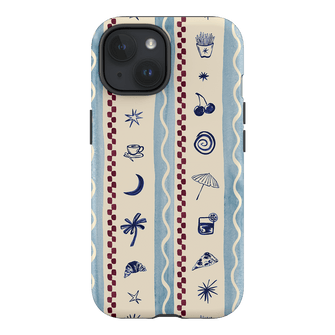 Summer Snacks Blue Printed Phone Cases iPhone 15 / Armoured by Charlie Taylor - The Dairy