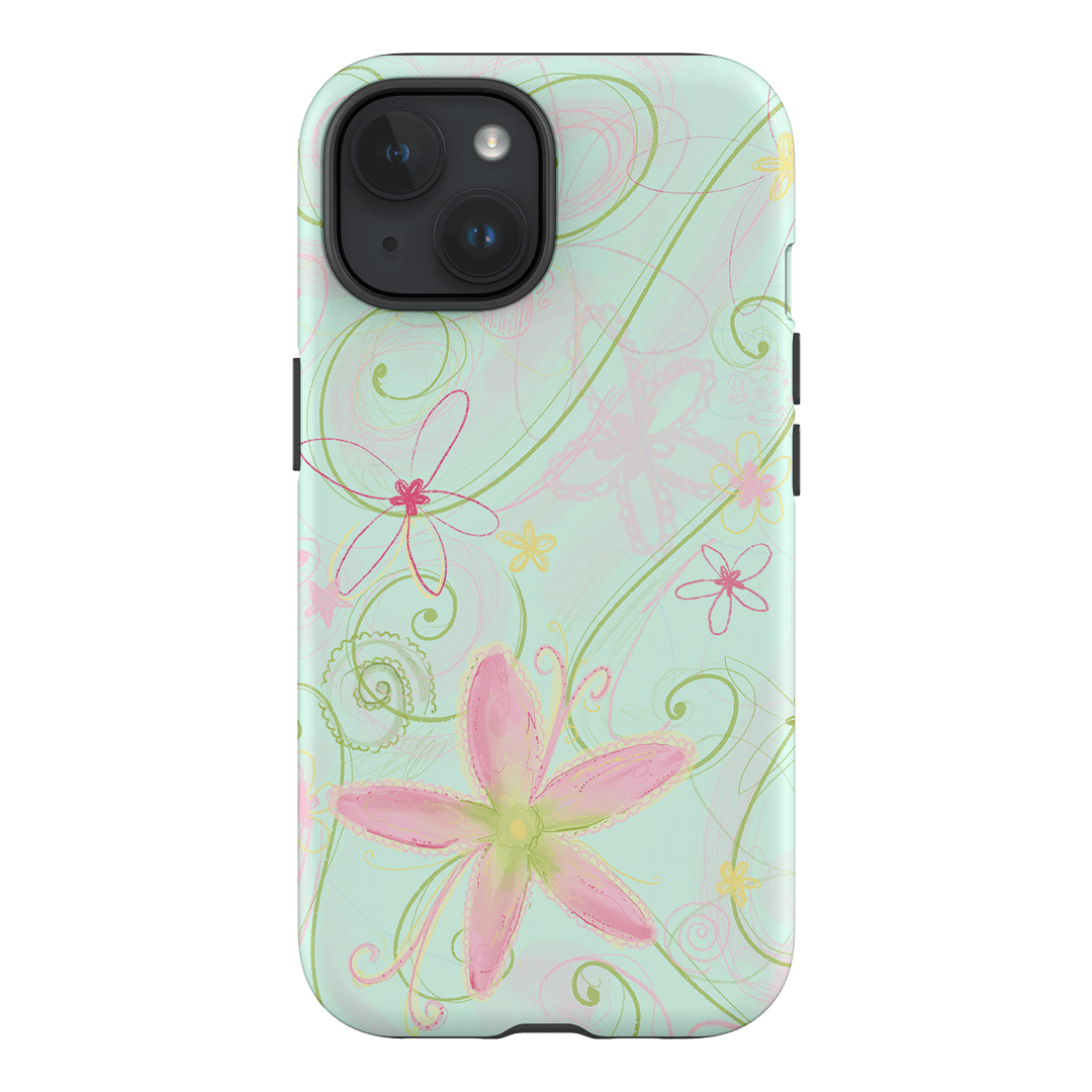 Swirl Blue Printed Phone Cases iPhone 15 / Armoured by Kayla Carr - The Dairy